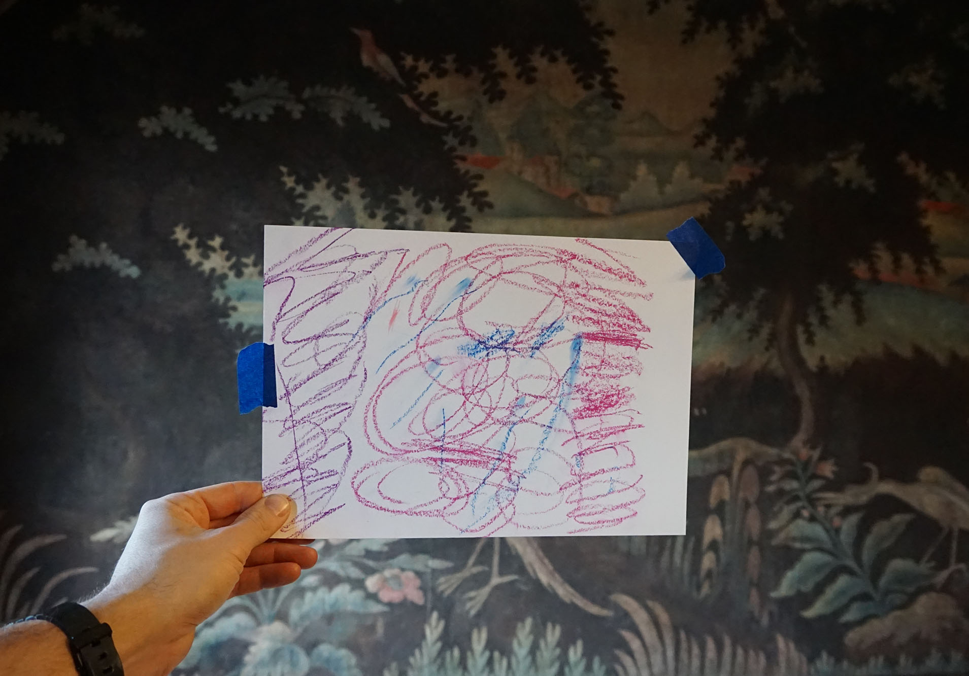 drawing of the wind around the house